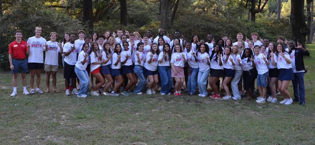 SGA Group Picture outside of Campus Rec under a tree
