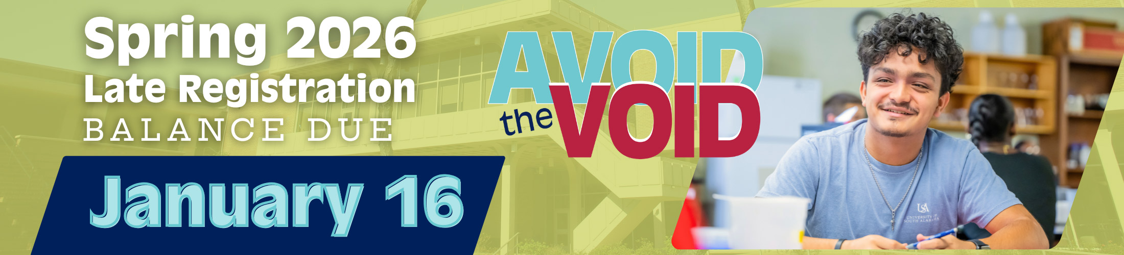 Spring 2026 Late Registration Balance Due January 16